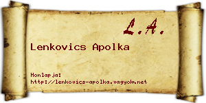 Lenkovics Apolka névjegykártya